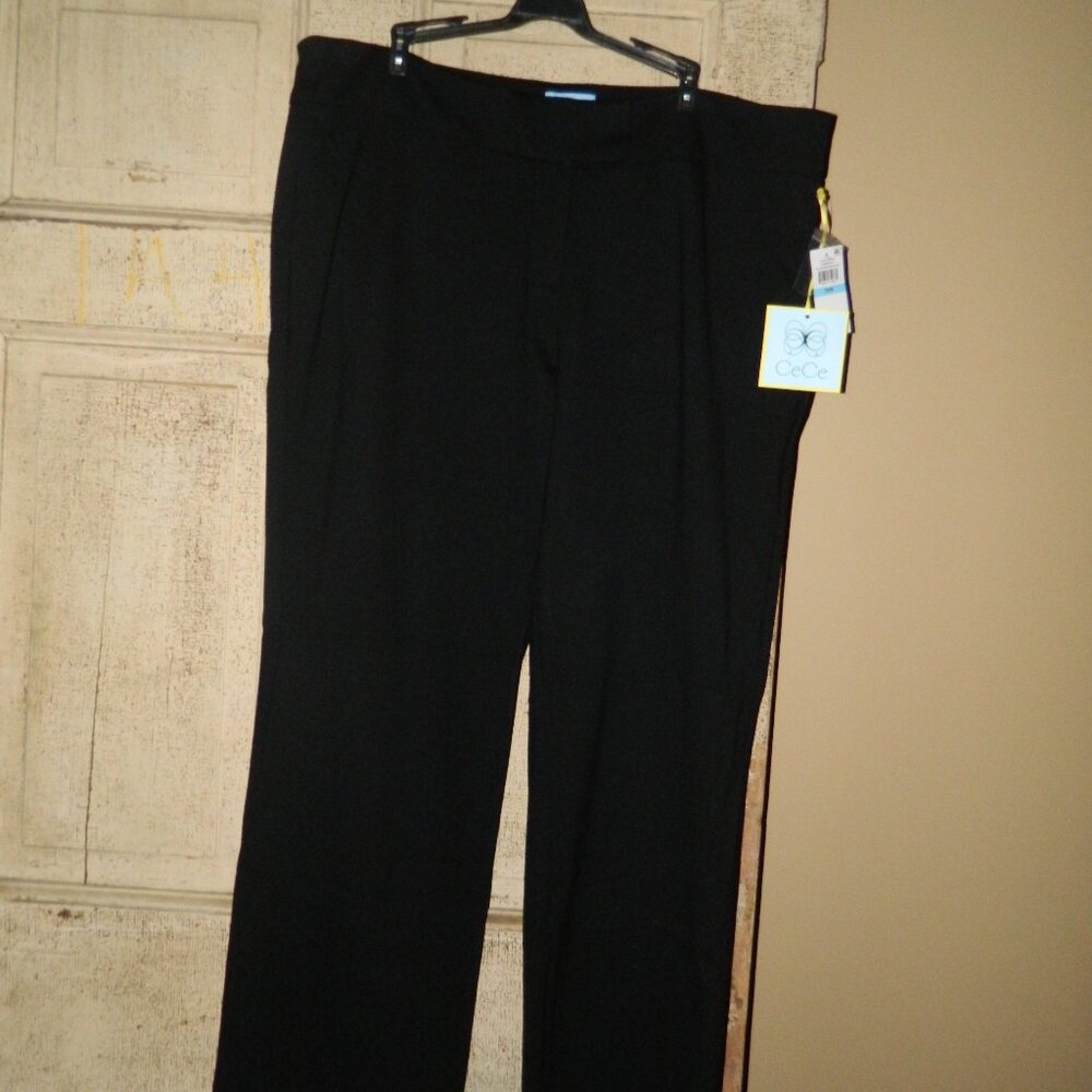 CeCe 2 pc Pant Suit Black Blazer 3X Pants 20W (OF) - Picture 6 of 9